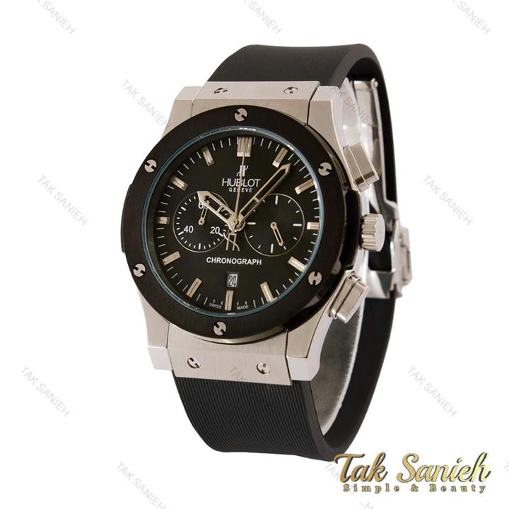 ساعت هابلوت مردانه سیلور مشکی سه موتوره Hublot-4161-G